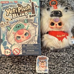 Baby three yeti plush- frost fluff beast SPECIAL EYES